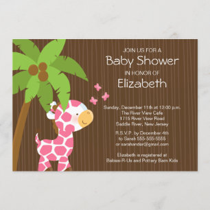 Invitation mignonne de baby shower de fille de