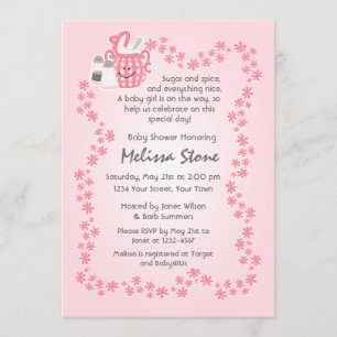 Invitation mignonne de baby shower de sucre et