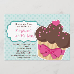 Invitation mignonne de fête d'anniversaire de