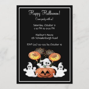 Invitation mignonne de partie de Halloween de