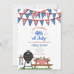Invitation mignonne et patriotique pour un BBQ du