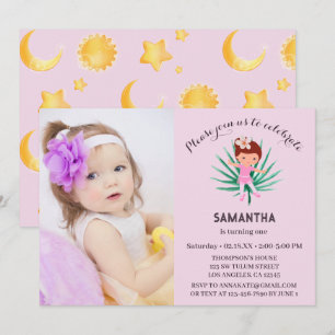 Invitation Mignonne fille de 2ème anniversaire