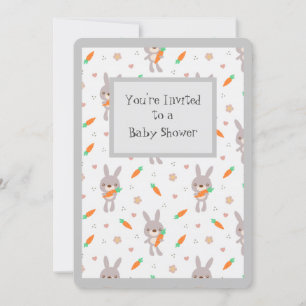 Invitation Mignonne lapin animal Adorable Baby shower génériq