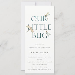 Invitation Mignonne Notre petit Baby shower Bleu Bleu de libe
