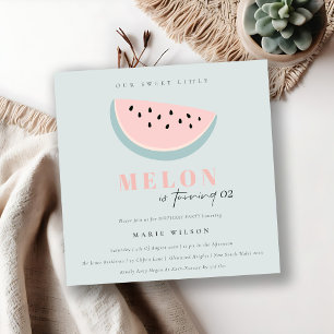 Invitation Mignonne Notre Petit Melon Pastel Blue N'Importe Q