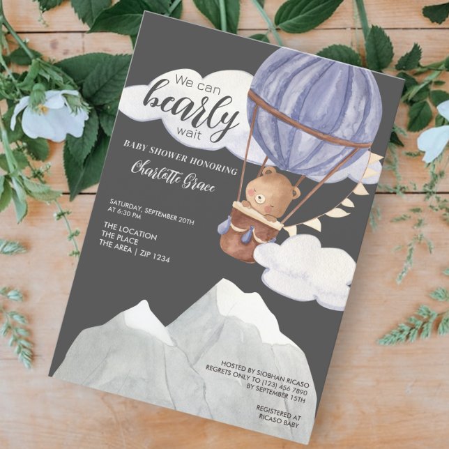 Invitation Mignonne Nous Pouvons Attendre Le Baby shower (Créateur téléchargé)