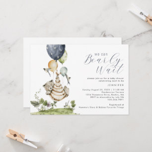 Invitation Mignonne Nous Pouvons Attendre Le Baby shower