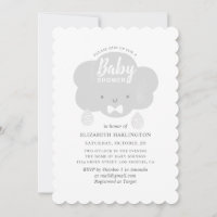 Mignonne nuage gris garçon. Pluie de baby shower g