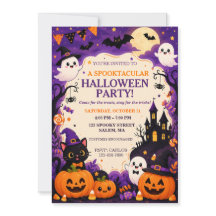 Invitation mignonne pour une fête d'Halloween