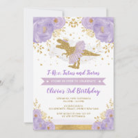 Mignonne Purple Gold Princesse Dinosaur Fille Anni