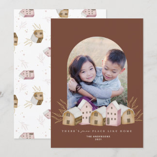 Invitation mignonne scandi moderne maison naturelle Noël