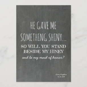 Invitation Mignonne servante d'accueil / Maid of Honor Propos