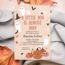 Mignonne Un Petit Baby shower D'Halloween Boo