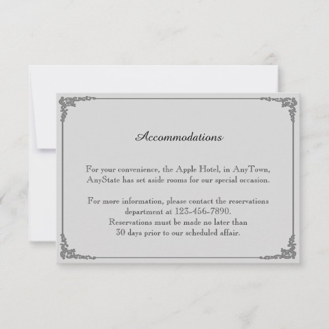 Invitation Mignons mariés s'embrassant, insert pour mariage g (Devant)