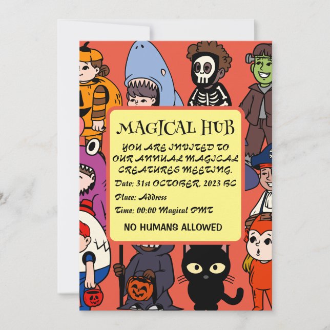 Invitation Mikitiez magie requin grimpeur frankenstei (Devant)