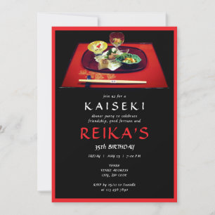 Invitation Milestone Kaiseki Japonais Chef privé Anniversaire