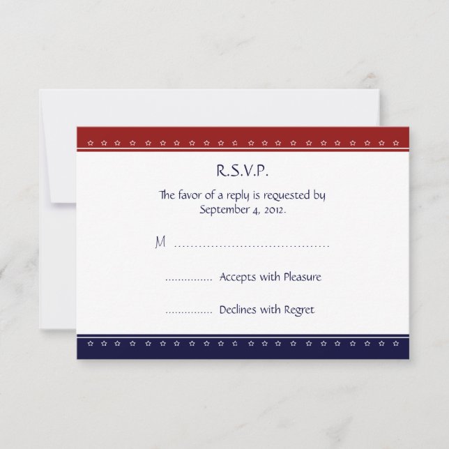 Invitation militaire patriotique américaine Carte  (Devant)