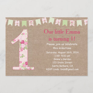 Invitation minable chic et première d'anniversaire