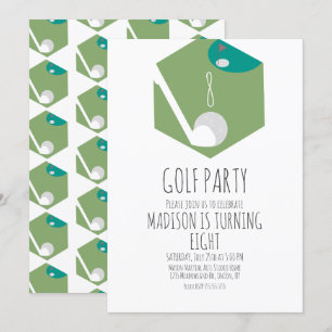 Invitation Minature Golf Ball Court Anniversaire Fête Invitat