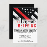 Mince Red Line pompier pompier Fête de retraite