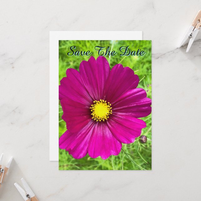 Invitation Mind Edition : Cosmos Enregistrer La Date (Devant/Arrière en situation)