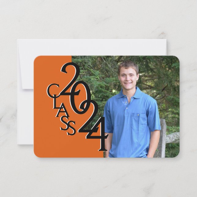 Invitation Mini Classe de 2019 Orange (Devant)