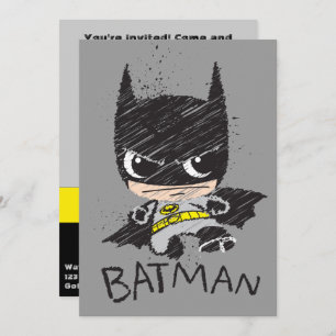 Invitation Mini classique Batman Sketch