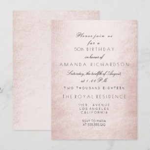 Invitation Mini Delicé Pastel Rose rose Anniversaire