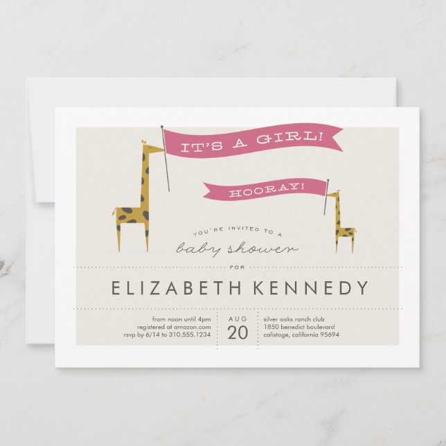 Invitation Mini Giraffes (Devant)