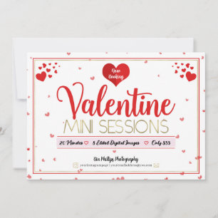 Invitation Mini-séances photo de la Saint-Valentin Flyer Mini