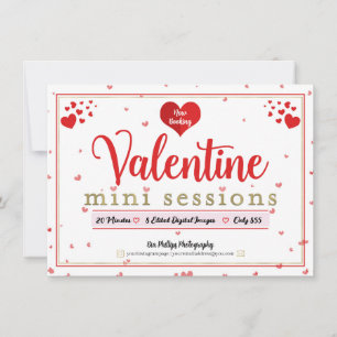 Invitation Mini-séances photo de la Saint-Valentin Flyer Mini