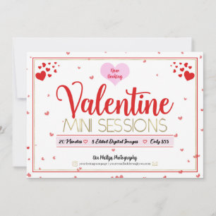 Invitation Mini-séances photo de la Saint-Valentin Flyer Mini