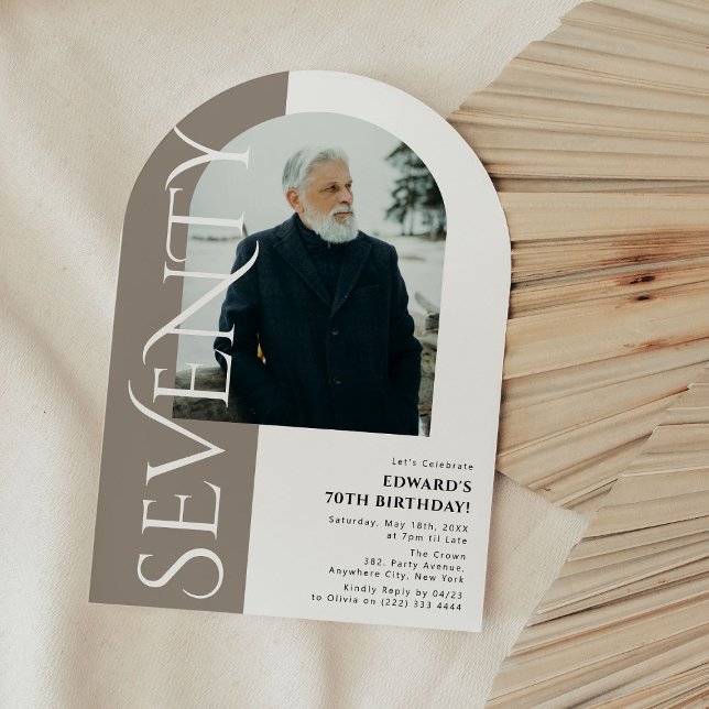 Invitation Miniature 70e anniversaire (Créateur téléchargé)