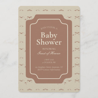 Invitation Minimal Abstract Geometric Gender Neutral Beige