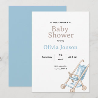 Invitation Minimal Baby Shower Invitation,ditable Baby card