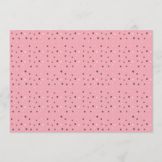 Invitation Minimal Cat Faces Pattern on Pink – Cute Pastel