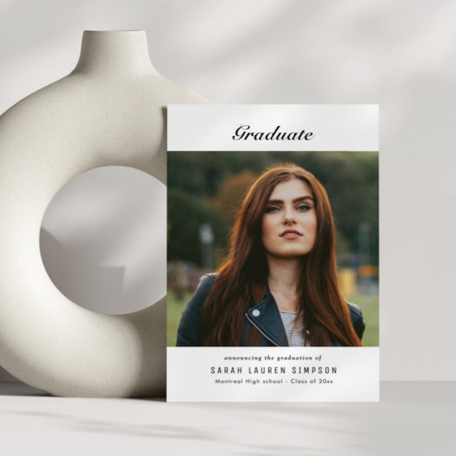 Invitation MINIMAL | dîner de remise de diplômes photo (Créateur téléchargé)