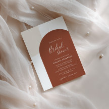 Minimal Elegant Boho Arch Terracotta Bridal Shower