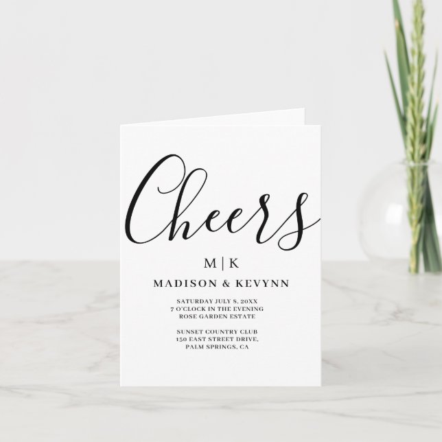 Invitation Minimal et chic | MARIAGE (Devant)