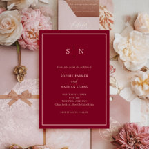 Minimal et chic | Mariage Bourgogne et rose pâle