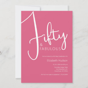 Invitation Minimal Fifty et Merveilleux Fête d'anniversaire 5