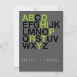 Invitation Minimal Happy Birthday Card – Modern Typography