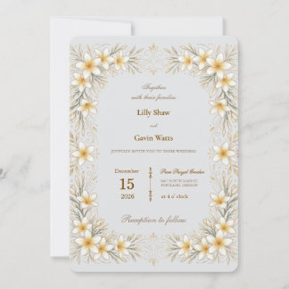 Invitation Minimal Luxury Floral Wedding