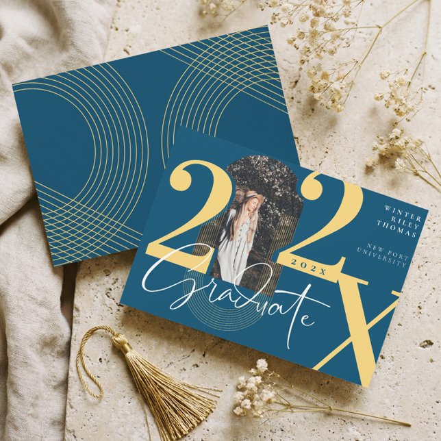 Invitation Minimal Modern Arch Photo Graduation Announcement (Minimal Modern Arch Photo Graduation Announcement)