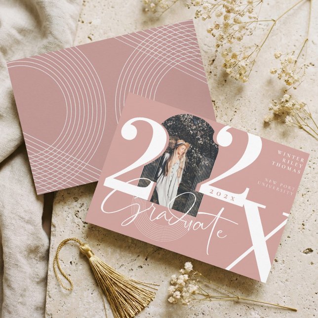 Invitation Minimal Modern Arch Photo Graduation Announcement (Minimal Modern Arch Photo Graduation Announcement)
