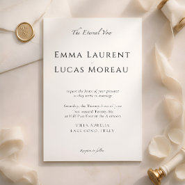 Invitation Minimal Modern Luxury Black & White Wedding Design