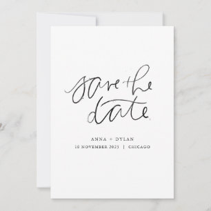 Invitation Minimal moderne Enregistrer la date - Aquarelle no