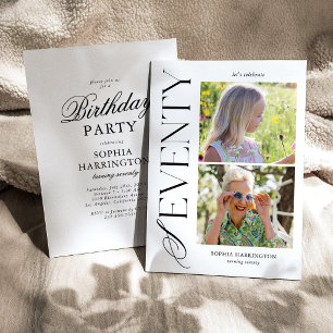 Invitation minimale de 70 ans d'anniversaire avec
