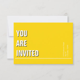 Invitation minimale d'église en or
