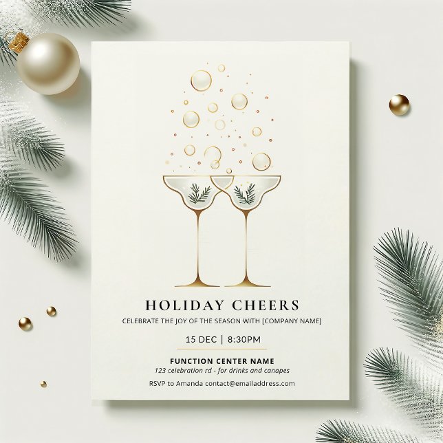 Invitation minimale pour la fête de Noël Holiday C (Créateur téléchargé)